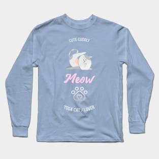 Yoga cat Long Sleeve T-Shirt